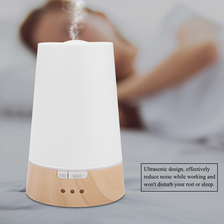 100 ml-es ultrahangos párásító illóolaj aroma diffúzor LED éjszakai fény