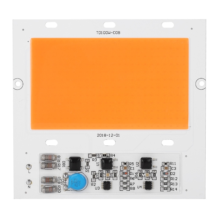 Лампа за растеж на растения 100W, longziming, пълен спектър, 220V, размери 12x11.2см, защита от пренапрежение 4000V