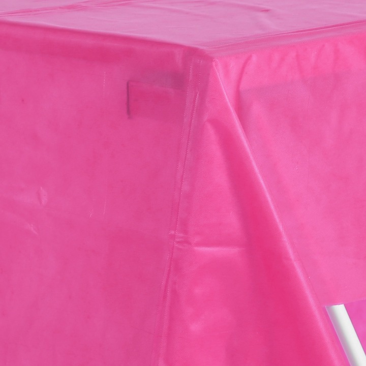 Asztalterítő, Jormftte, műanyag, víz- és olajálló, 137x274cm, rózsaszín