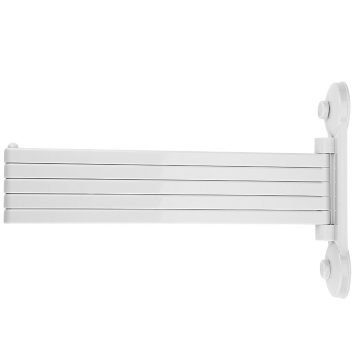 Въртяща се поставка за кърпи, Jormftte, 5 пръчки, бяла, 38x25см