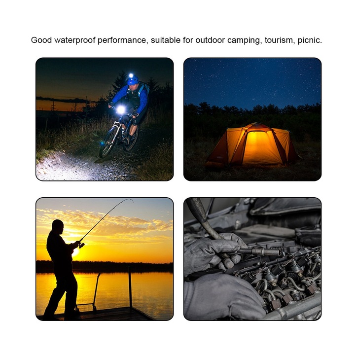 Фенер Jormftte, LED, 5 режима, водоустойчив, 15.5x4.5x2.5cm