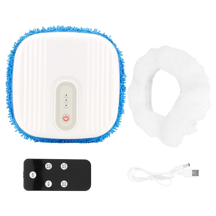 Aspirator robot inteligent Jormftte, alimentare USB, 1200mAh, 90 minute autonomie, 0.4 L, Roz/Auriu