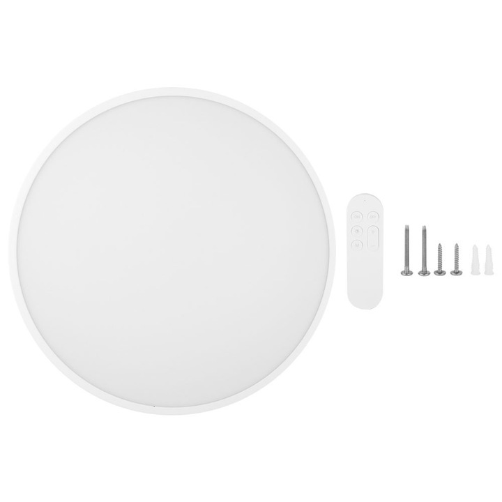 Jormftte 28W LED mennyezeti lámpa, fehér, távirányítóval, WiFi és Bluetooth kapcsolattal