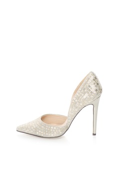 Versace 19.69 Abbigliamento Sportivo, Pantofi argintiu deschis cu varf ascutit Yolande Versace 19.69 Abbigliamento Sportivo, Pantofi argintiu deschis cu varf ascutit Yolande