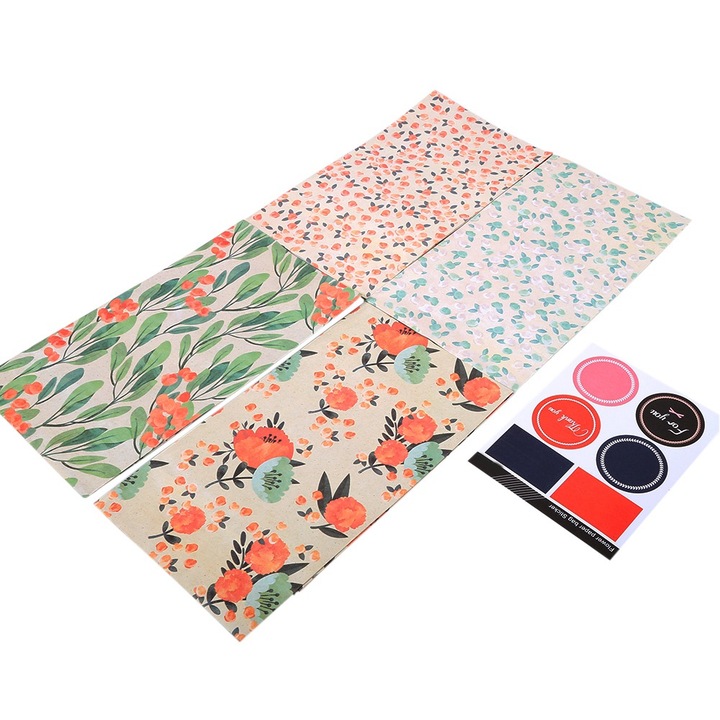 12 darab süteményes zacskó matricákkal esküvőre, születésnapi partira, Kraft ajándék