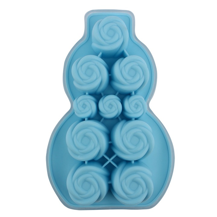 Jégkocka forma, Jormftte, szilikon, kék, 15x8x2.5cm