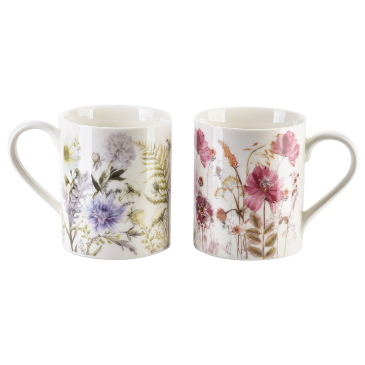 Set 2 Cani, Affekdesign By Mondex, Portelan, 400 ml, 8 x 12 cm, Multicolor