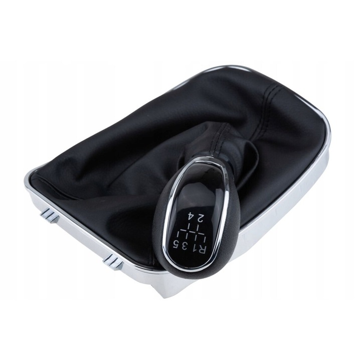 Sebességváltó gomb karmantyúval, Opel Insignia A, fekete, 5 sebességes