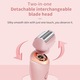 USB акумулаторен епилатор, Axroad Mall, Wet & Dry, 2 в 1, с дисплей на батерията, безболезнен, подвижна режеща глава, преносим, за мъже, жени, премахва космите от тялото, ръцете, краката, подмишниците, слабините, 165 x 50 x 33 mm, розов