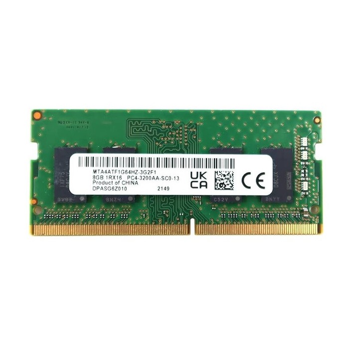 Памет за лаптоп SODIMM Micron 8GB DDR4 3200MHz 8GB (1Rx16) CL22, насипна