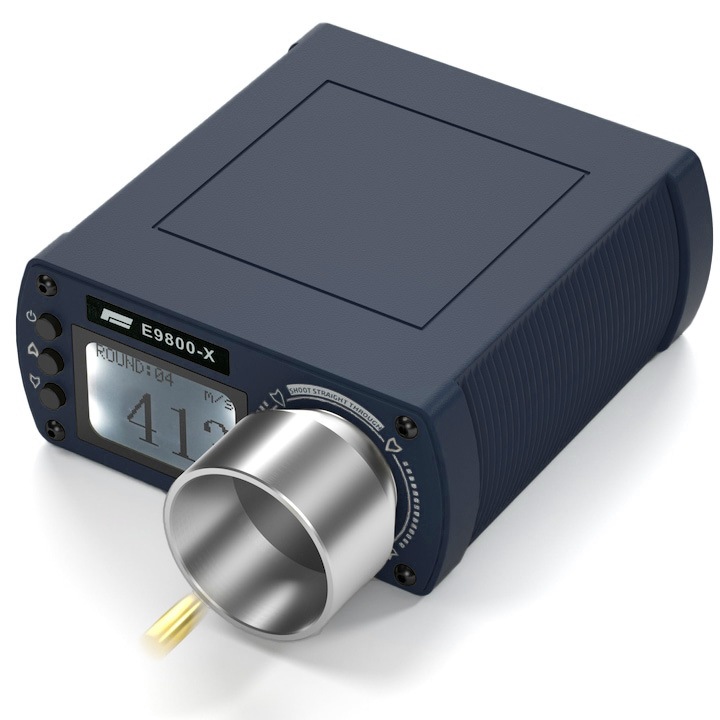 Cronograf pentru pistol cu aer comprimat WALALLA E9800-X, ecran LCD, memorie date, albastru