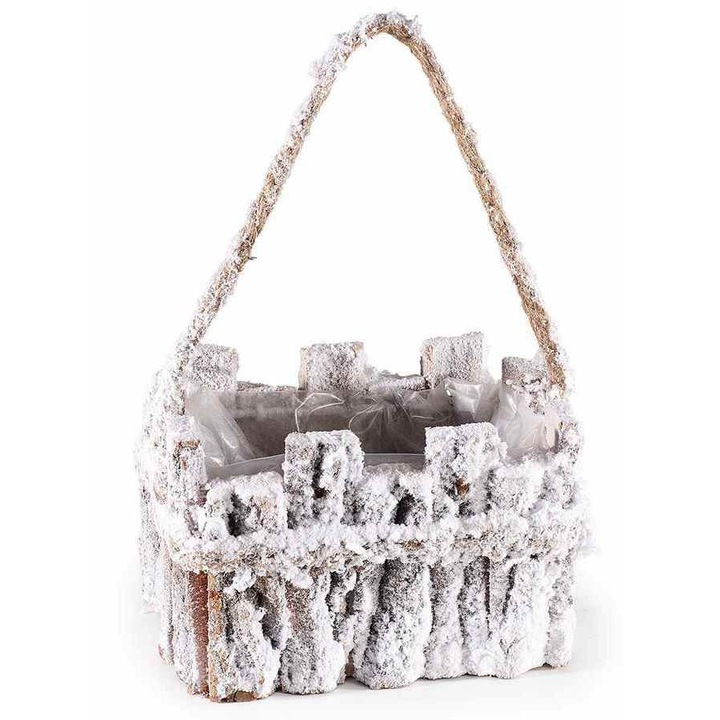 Cos decor Craciun 19x14x12 cm