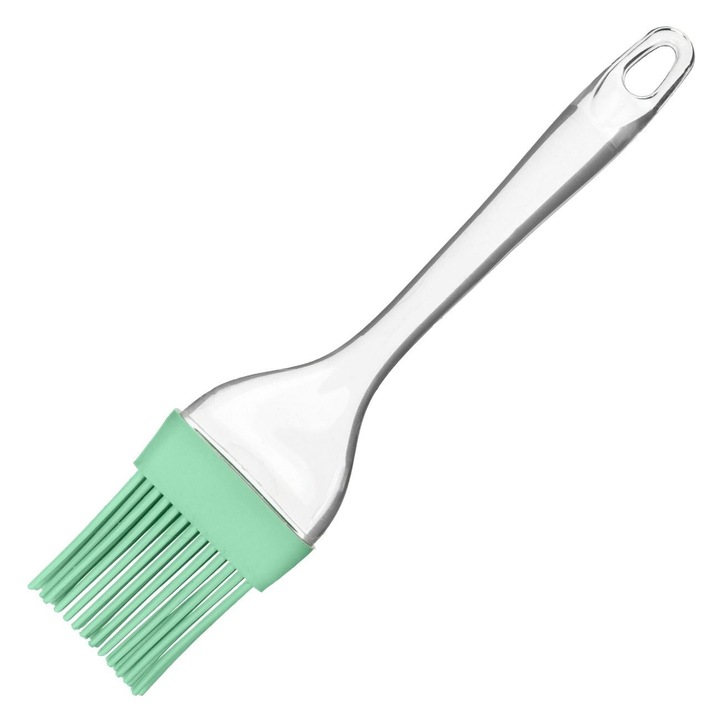 Pensula Gatit Patiserie, Transparent, Silicon, 22 cm, Verde Lime