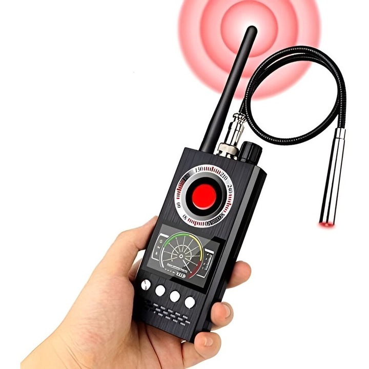 JFYU Антишпионски сигнален детектор, K68, Открива скрити камери и GPS устройства Безжичен преносим