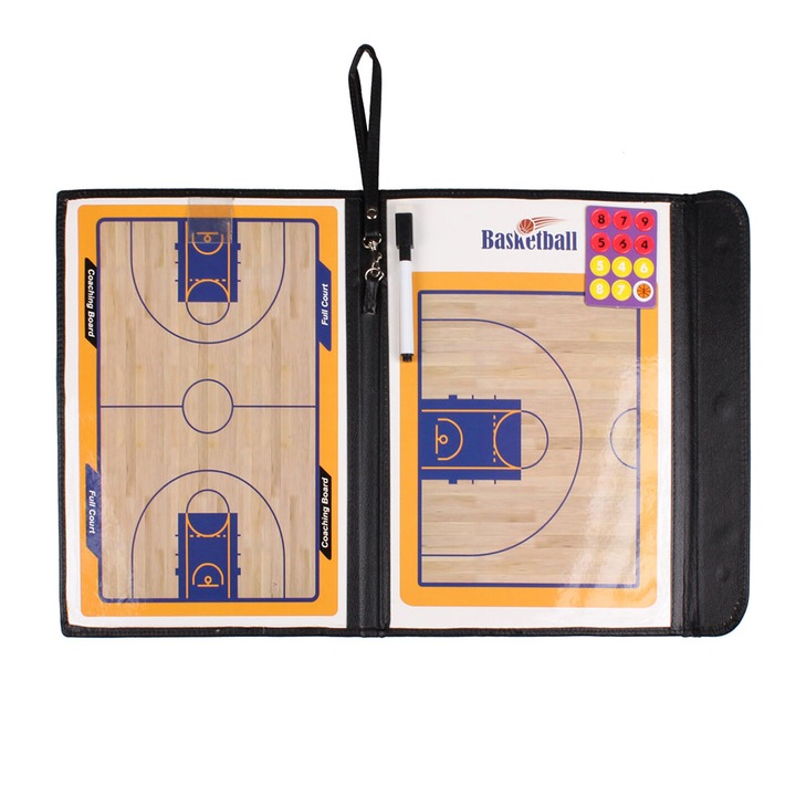 Tabla tactica magnetica pliabila pentru baschet, Merco Basketball 42