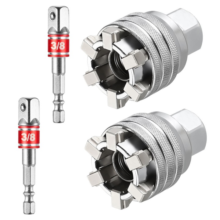 Комплект универсални гаечни ключове, gxwcyi регулируеми, 3/8"-3/4" 10-19 мм, сребрист