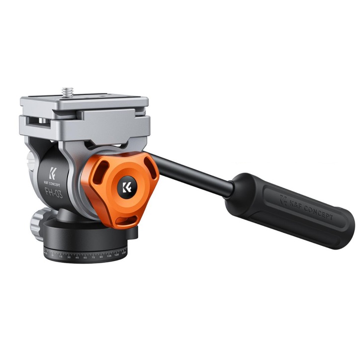 Флуидна глава за статив, CNC Process FH-03, 5kg Arca Swiss плочка за Nikon, Canon, Sony