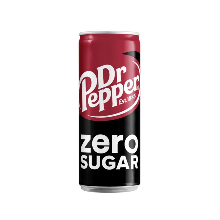 Üdítőital Dr Pepper Zero Sugar, 330 ml, 24 db