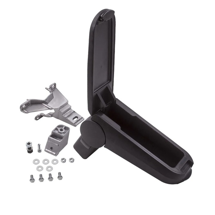 Подлакътник черна кожа подходящ за Volkswagen Golf 4, Bora, Audi A3, Seat Leon, Toledo, Skoda Octavia