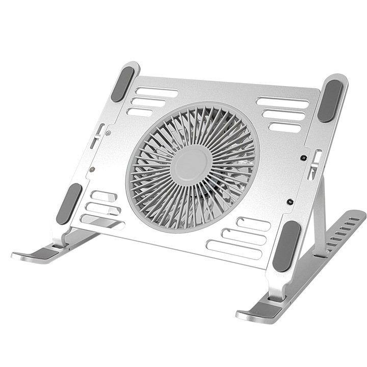 Suport laptop, gxwcyi, aluminiu, ajustabil, 10-17.3 inch, argintiu