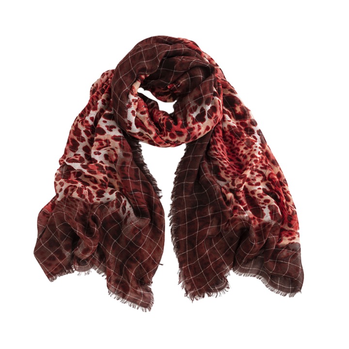 Esarfa de iarna, model carouri, dimensiune 100x180cm, multicolor, pentru femei si barbati