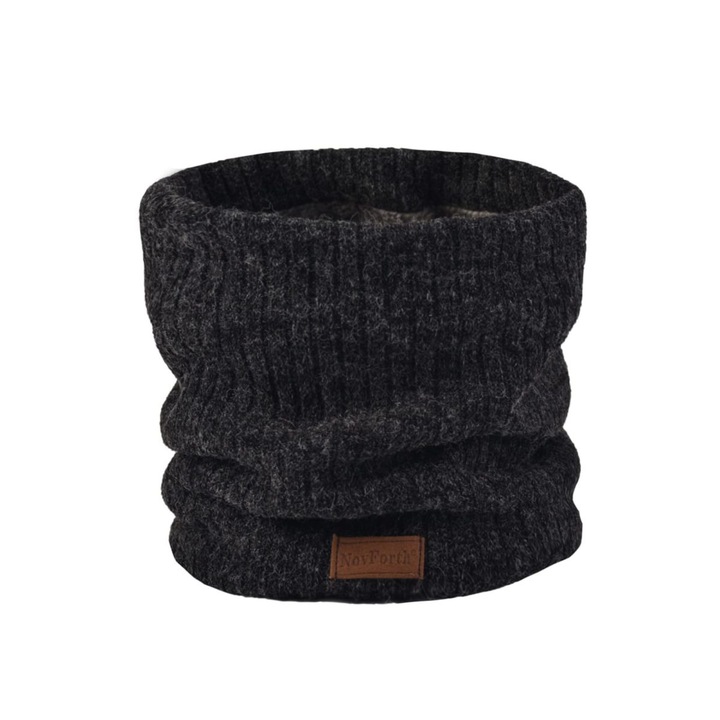 Esarfa unisex, acrilic si bumbac, negru, 25cm