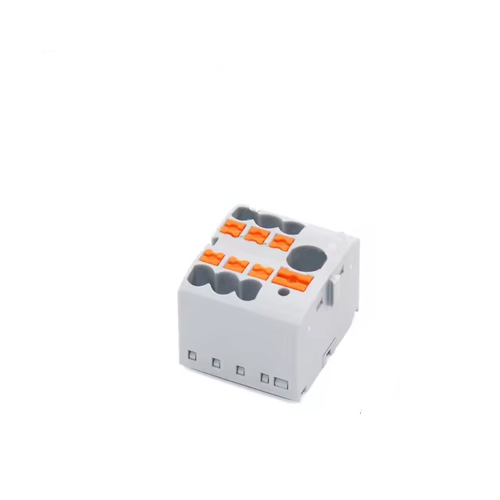 6 db 2,5 mm-es PTFIX csatlakozó a DIN-sínen