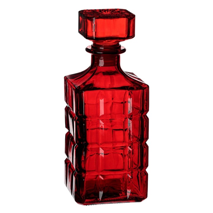 Бутилка за алкохол Without Brand, Decorative Model, Red Color, Capacity 0.95L
