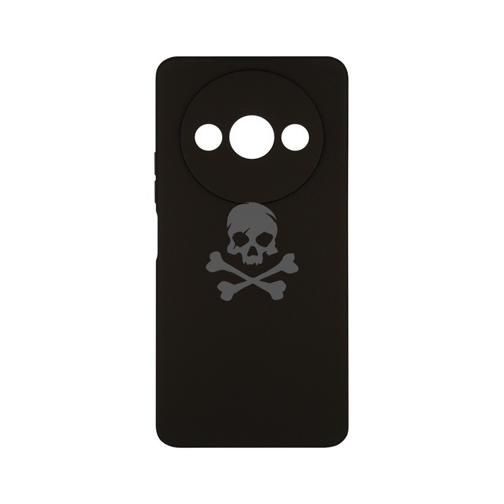 BestCase® Husa Slim Premium Silicon 1.2MM, Compatibila Cu Xiaomi Redmi A3, Skull, Microfibra in interior, Antisoc, Protectie camera si ecran, PB 1473