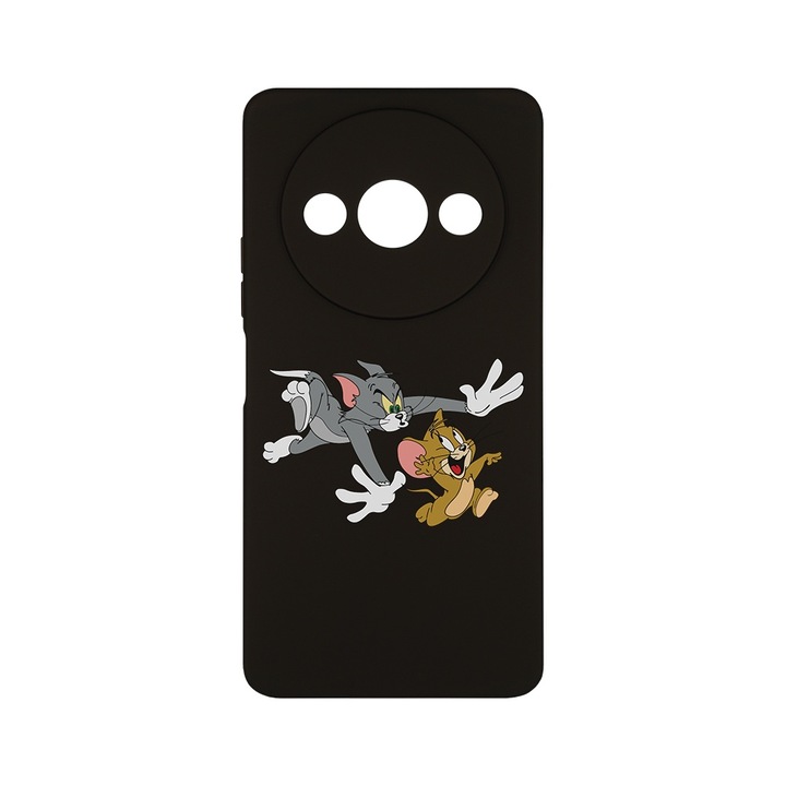 BestCase® Husa Slim Premium Silicon 1.2MM, Compatibila Cu Xiaomi Redmi A3, Tom And Jerry, Microfibra in interior, Antisoc, Protectie camera si ecran, PB 1657