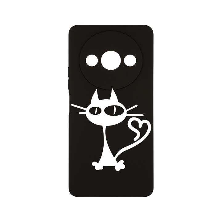 BestCase® Husa Slim Premium Silicon 1.2MM, Compatibila Cu Xiaomi Redmi A3, Cat, Microfibra in interior, Antisoc, Protectie camera si ecran, PB 1676