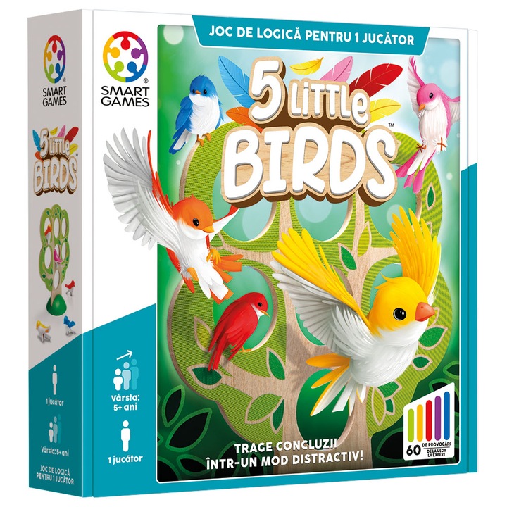 Joc Smart Games - 5 Little Birds, lb. romana