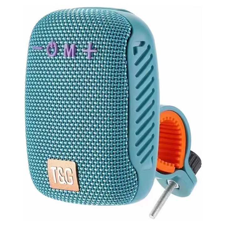 T&G hordozható hangszóró, Bluetooth, vízálló, soros csatlakozású, kék