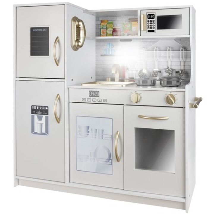 Bucatarie din lemn - cu efecte de sunet si lumina, inclusiv accesorii