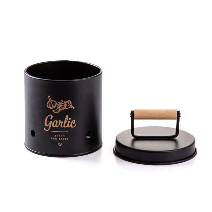 Recipient YENNIS Otel inoxidabil Negru 12x11 cm HOMLA