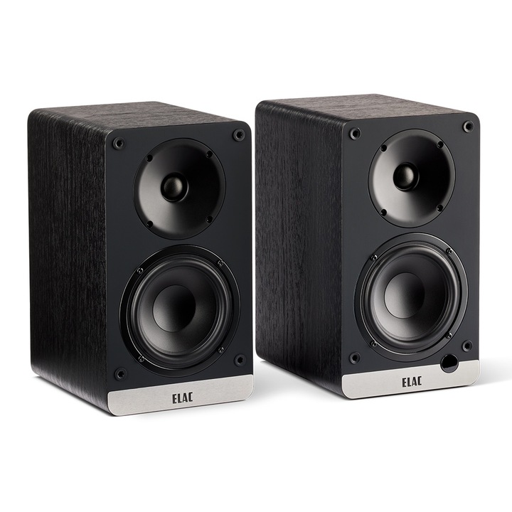 Комплект от 2 активни колони ELAC Debut ConneX DCB41, HDMI ARC, Phono, USB, Черен