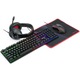 Kit gaming cu fir Redragon S137 Essentials 4 in 1 - mouse, tastatura, casti, mousepad, iluminare RGB, Negru