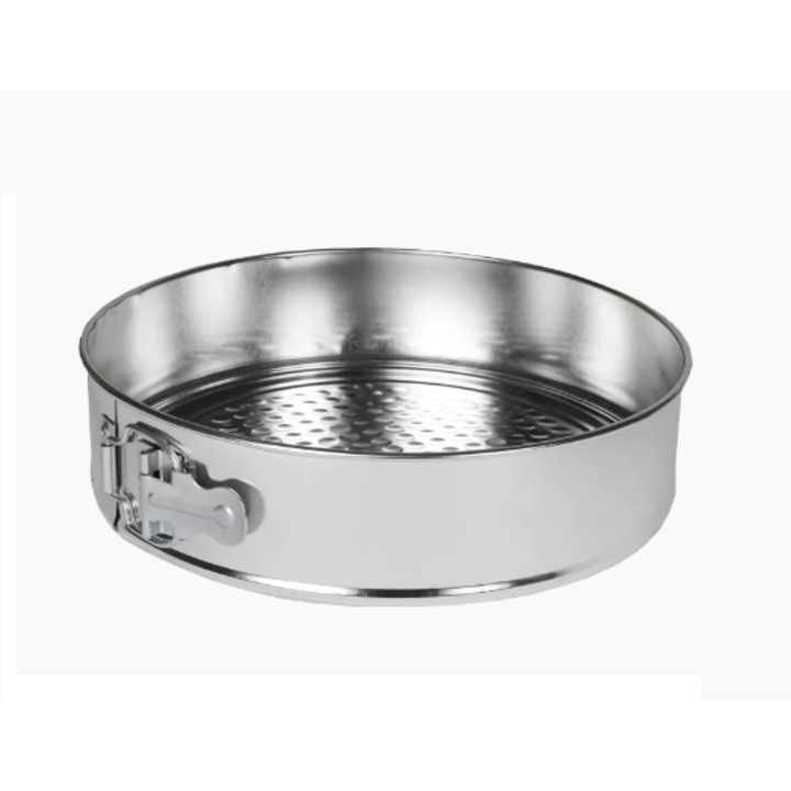 Tava de copt rotunda, dommet, 26cm, otel zincat