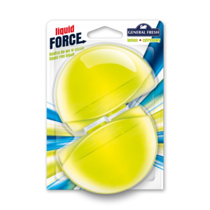 General Fresh LIQUID FORCE ароматизатор за тоалетна, 2 броя, лимон