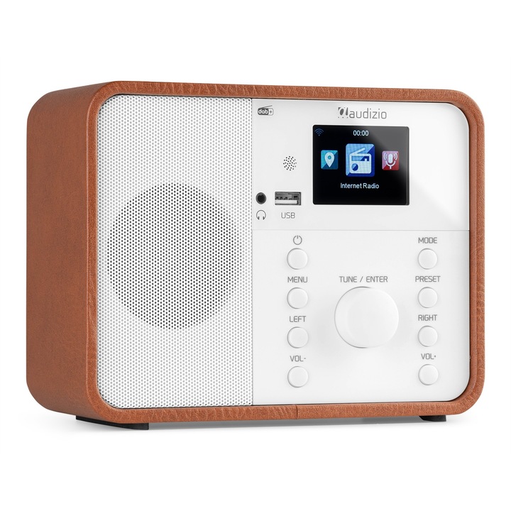 Radio internet, 40W, Bluetooth/FM/USB//DAB+/Wi-Fi, alb, Audizio NARDO