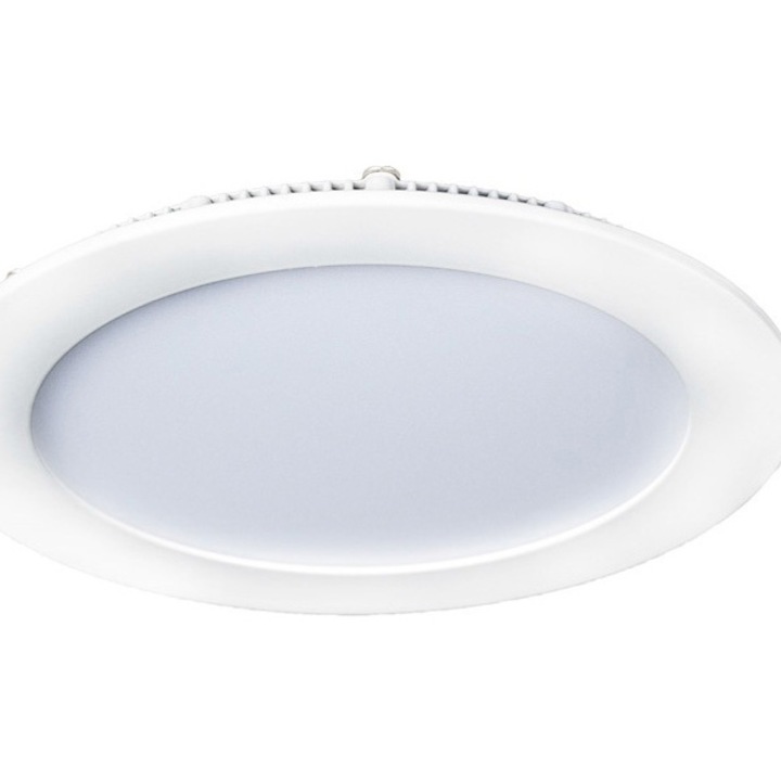 Спот за вграждане LED Starke ST00570, 18W, 1440 лумема, Неутрална бяла светлина (4000K), IP20, Кръгъл, 22 см, Алуминий, Бял, Енергиен клас F