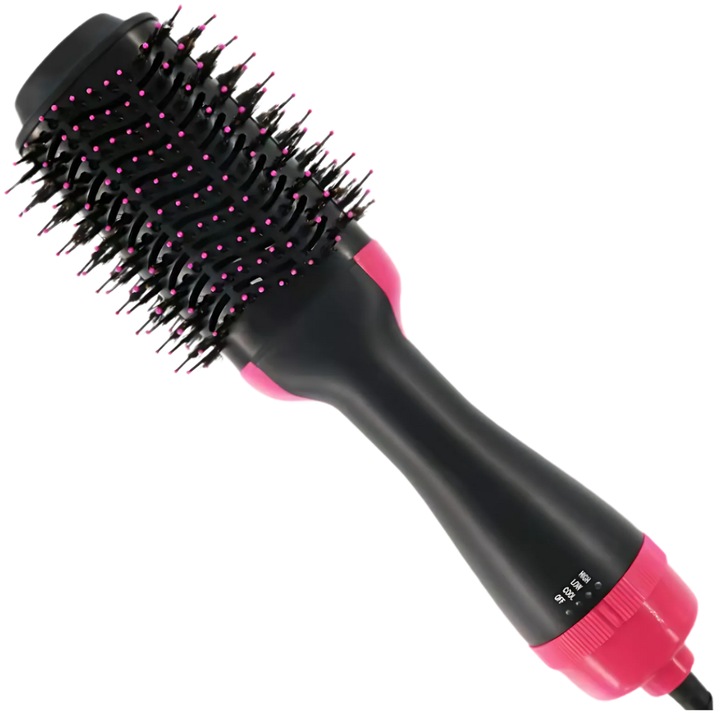 Perie electrica SDEPOT®, fixa cu aer cald, 3 in 1, putere 1000 W, negru