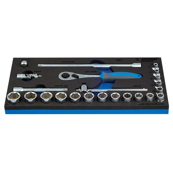 Set Unior de capete chei tubulare si accesorii 3/8 Set Unior de capete chei tubulare si accesorii 3/8