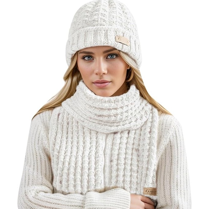 Női kötött sál, piros, 175cmx20cm, téli meleg, egyszerű design