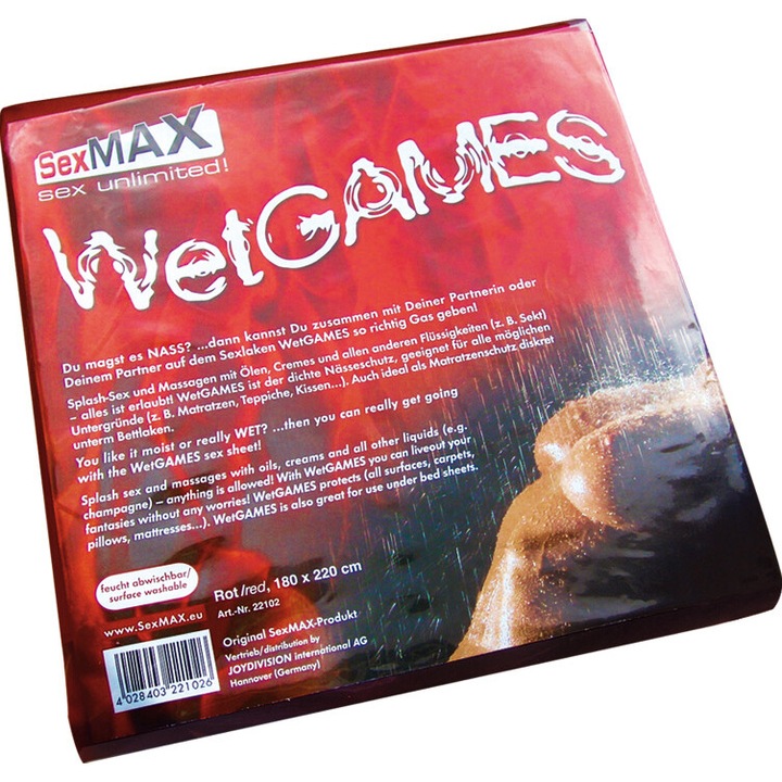 WetGAMES PVC lepedő, 180 x 220 cm, piros