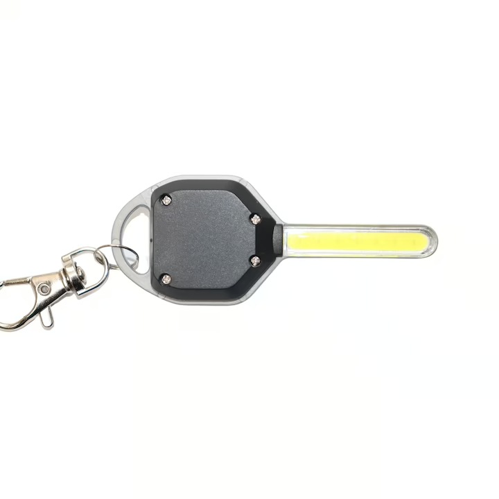 Mini-lanterna breloc, tip cheie 2 functi 7 LED-uri, negru/gri