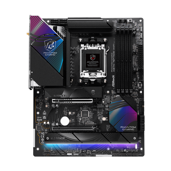 Дънна платка ASROCK X870 RIPTIDE WIFI, Socket AM5, Wi-Fi 7, PCIe 5.0