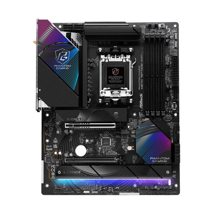 Placa de baza ASRock X870 RIPTIDE WIFI, Socket AM5, Wi-Fi 7, PCIe 5.0