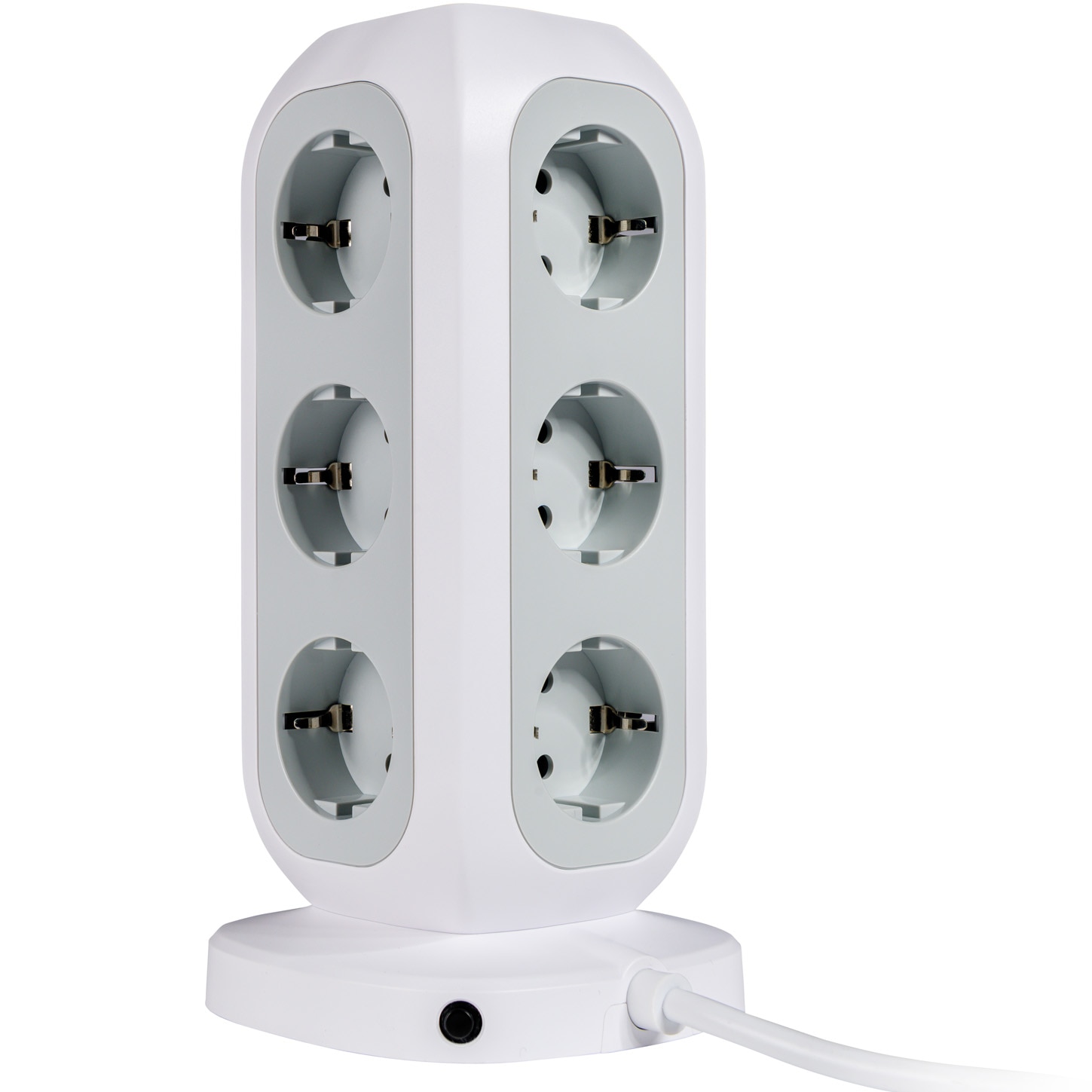 Prelungitor Verbatim 49547Tower EUPT-01, 11 prize AC, 2 x USB-C, 2 x USB-A, cordon 2m, Alb