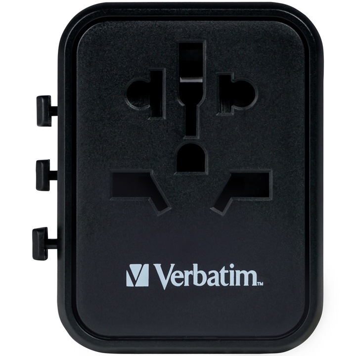 Adaptor calatorie universal Verbatim 49543 Universal UTA-01, 2xUSB-A, Negru